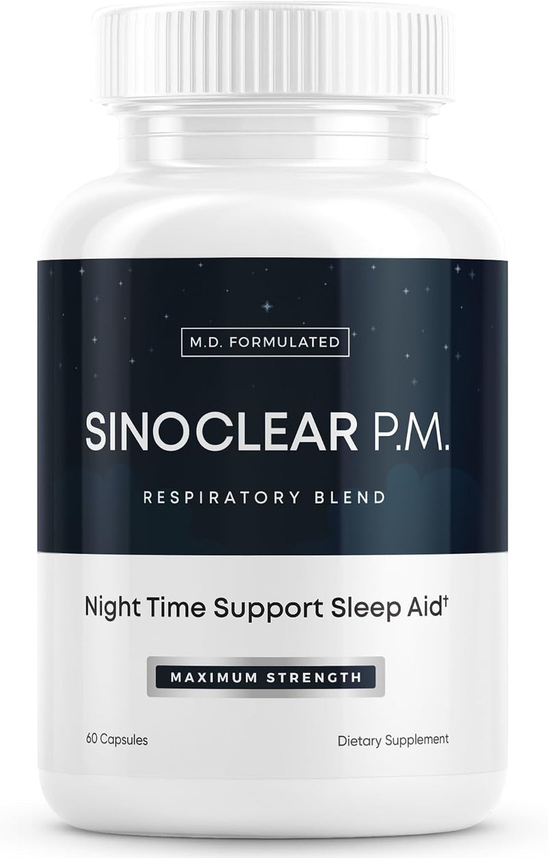 SinoClear PM Lung Detox & Sinus Pressure Relief Supplement 60 caps