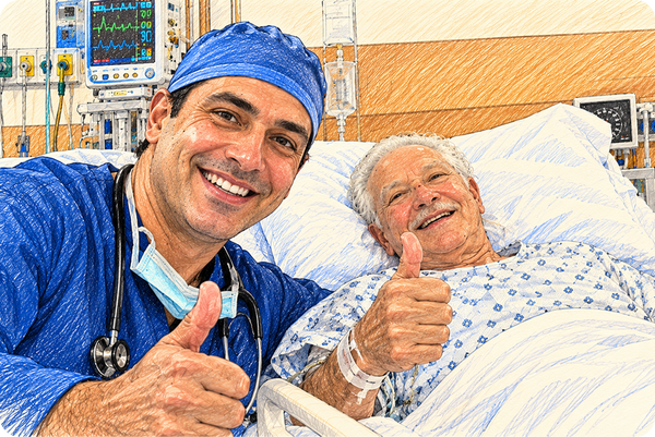 The selfie Michael sent Dr. Ali