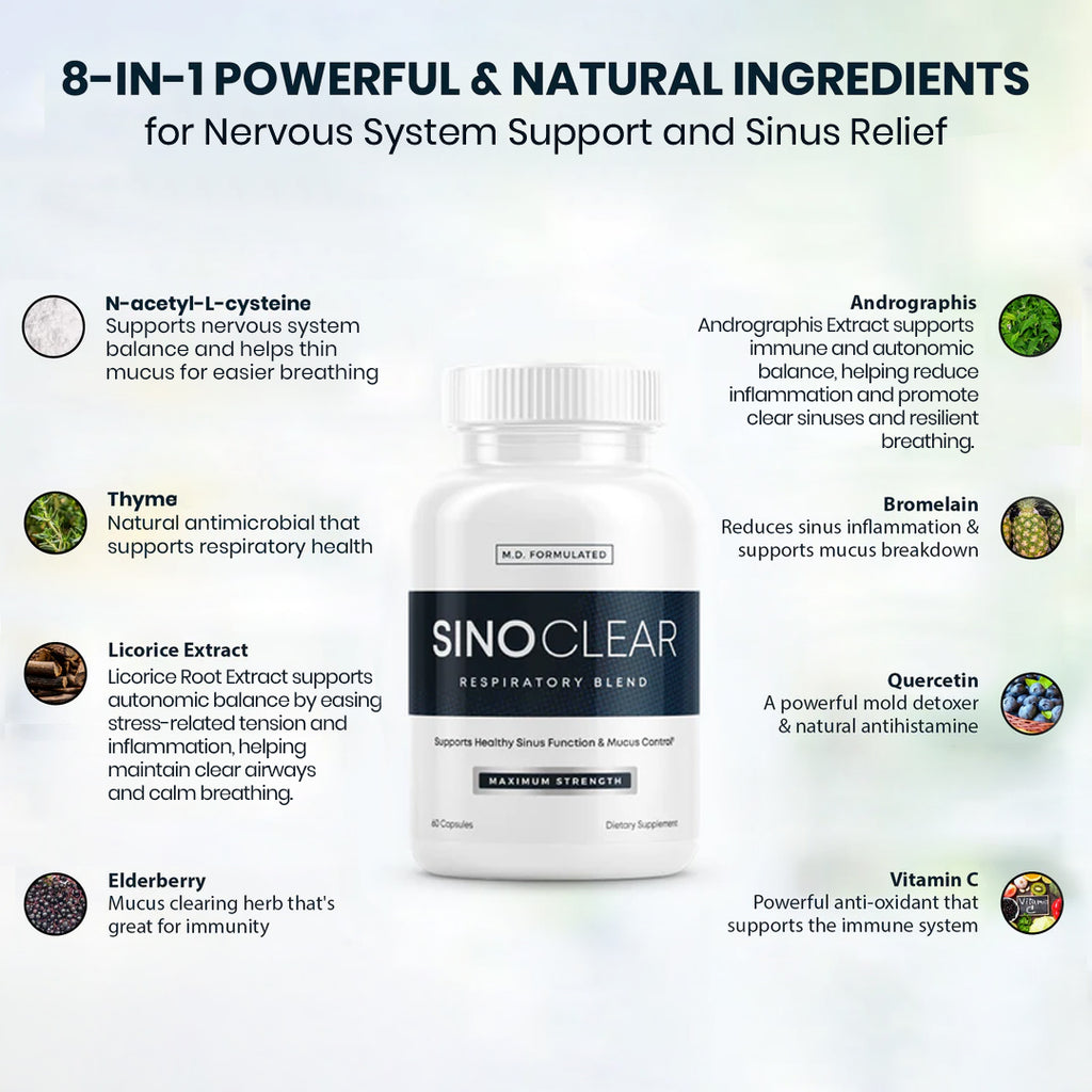 8-in-1 Natural Sinus Relief Sinoclear
