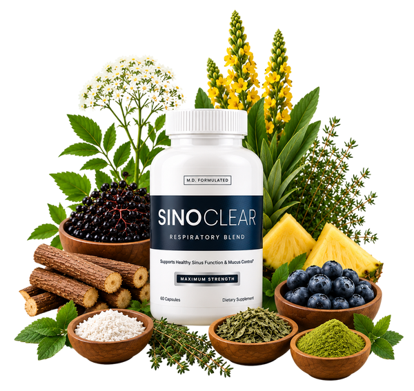 SinoClear Lung Detox & Sinus Pressure Relief Supplement