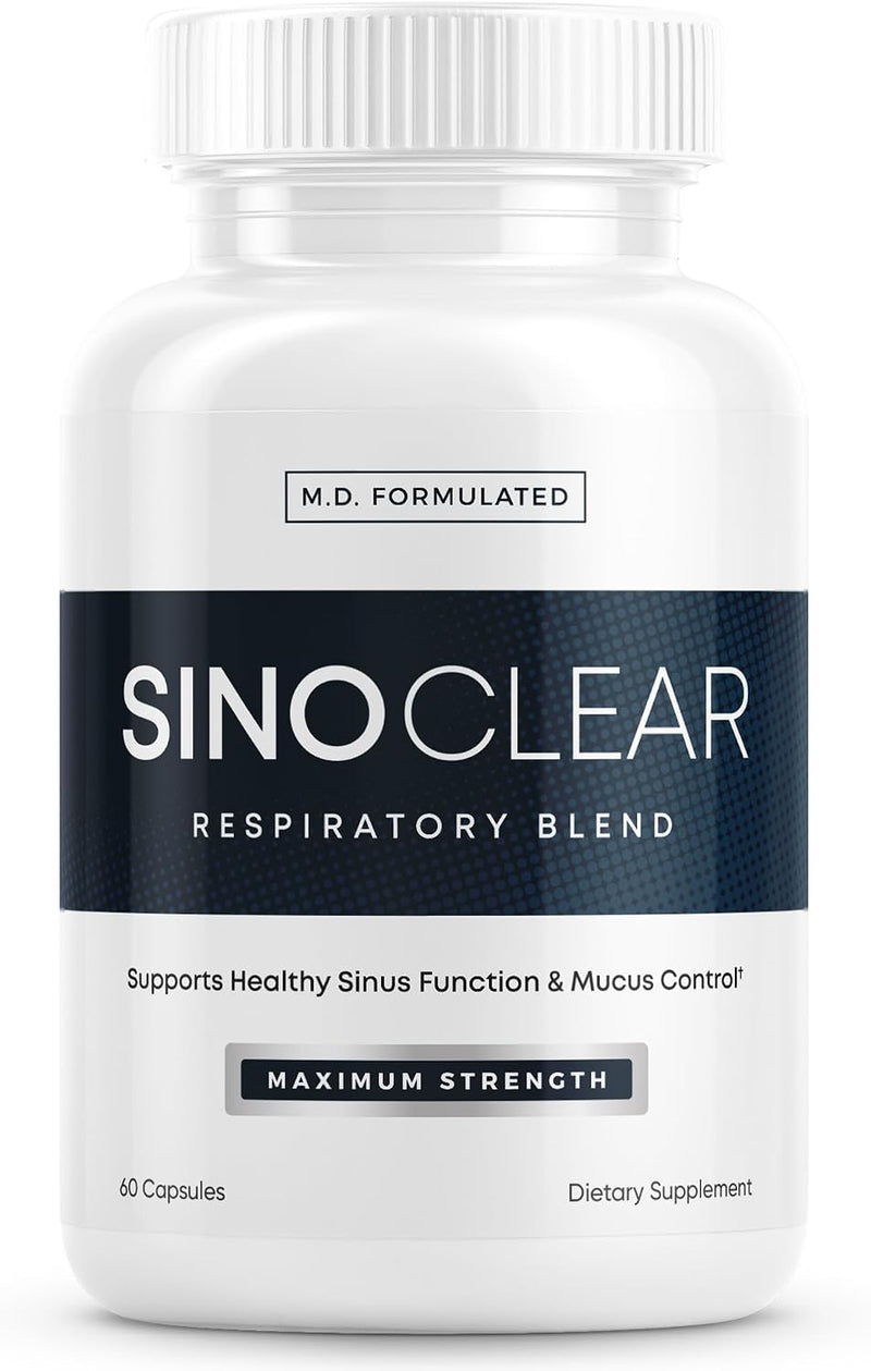 SinoClear Lung Detox & Sinus Pressure Relief Supplement (60 Caps)